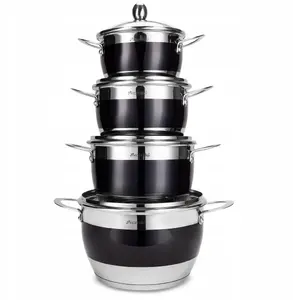 Cookware pot set Kamille 5766 — 4-piece pots 2.0L, 2.7L, 3.6L, 5.9L