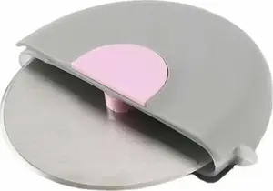 Pizza Cutter Wheel Aptel AG680B, round blade 85 mm, gray-pink handle