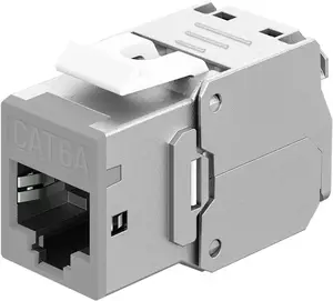 Keystone-модуль RJ45 CAT 6A STP Slim светло-серый — GOOBAY RB77946