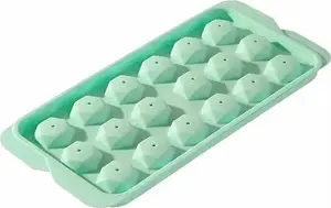 Ice cube tray Aptel AG917 — silicone mold for 18 small ice cubes, green