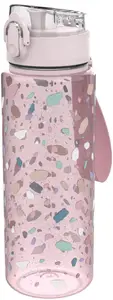 Atkārtoti lietojama ūdens pudele Euromic LUNCH BUDDIES Terrazzo 600 ml, hermētiska dzeramā pudele