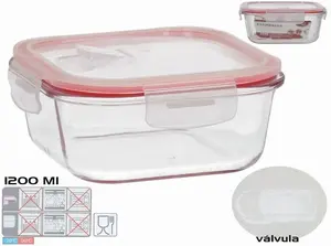 Ланчбокс Mentor квадратный 1200 мл, 7,5 x 18 x 18 см, Kitchen&Go