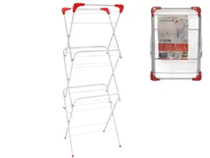 Foldable clothes drying rack Gerimport, 3 height levels, dimensions 40 × 49 × 138 cm