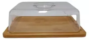 Butter dish Lumarko Siera trauks 23.5 x 18 x 7 cm bamboo KITCHEN&GO