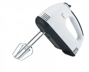 Rokas mikseris Beghelli Rosberg R51110G 200W, 7 ātrumi, balts/melns (modelis 5R51110GWB)