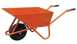 Wheelbarrow 100 L orange, No name WB104 — construction wheelbarrow 100 L capacity