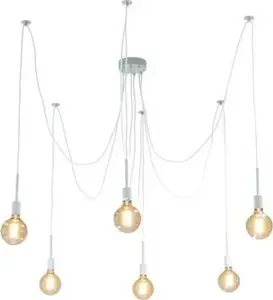 Chandelier ECpower ZD74B 6-arm ceiling lamp, white