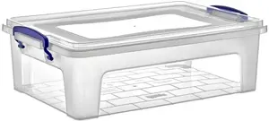 Storage box Lumarko 10 L model 40021 transparent plastic – compact container for household storage