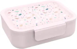 Pusdienu kaste Euromic Terrazzo Lunch Buddies — atkārtoti lietojams, kompakts pārvietojams trauks
