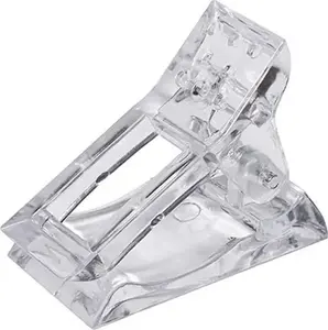 Nail form clips Aptel AG599C — transparent clips for nail extension forms, set of 5