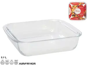 Baking dish Marinex square glass 20.5 x 18 x 5 cm 1.1 L