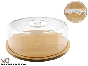 Butter dish Lumarko 28 cm bamboo, 9.5 x 28 x 28 cm