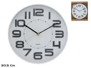 Настенные часы Decorlife 30 x 30 x 4,5 см, белые, модель 8445393486550