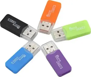 Кардридер Aptel AK242B USB в виде флешки для microSD/TF карт, компактный, микс цветов
