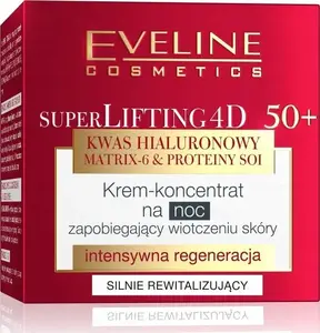 Nakts krēms-koncentrāts Eveline Super Lifting 4D 50+ pret ādas noslīdēšanu 50 ml