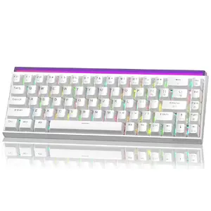 Wireless Mechanical Keyboard MageGee Air68 Wireless White with RGB lighting and Poseidon switches, 68‑key layout, US layout