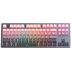 Mekāniskā tastatūra MageGee Captain87 Scarlet Dusk — 87 taustiņi, ASV izkārtojums, RGB, Fairy Rabbit slēdži