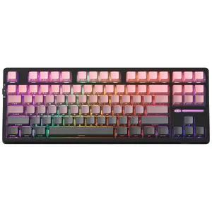 Mehāniskā tastatūra bez ciparu bloka MageGee Light87 Star Pink ar RGB apgaismojumu un Blue Whale slēdžiem (US izkārtojums)