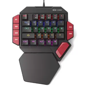 Mechanical Keyboard MageGee MK-AXE — Black, RGB lighting, Blue mechanical switches, US layout