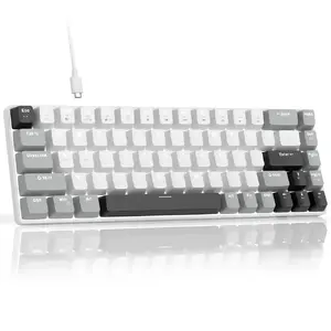 Mechanical Keyboard MageGee MK-BOX Grey-White with Blue Backlight and Red Switches (US layout)