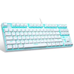 Mechanical Keyboard MageGee MK-STAR White with Blue Switch, Blue Backlight, US Layout