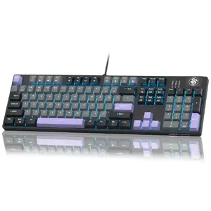 Механическая клавиатура MageGee MK‑STORM Twilight Purple с синим RGB-подсветкой и красными переключателями, US раскладка