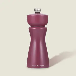 Salt and pepper mill Cole and Mason Kenton 15 cm, burgundy red, rubberwood, ceramic mechanism