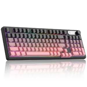 Mechanical gaming keyboard MageGee GK960 Black-Pink RGB Wireless US layout