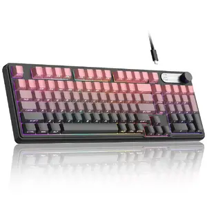 Механическая клавиатура MageGee GK960 Pink-Black B RGB, раскладка US