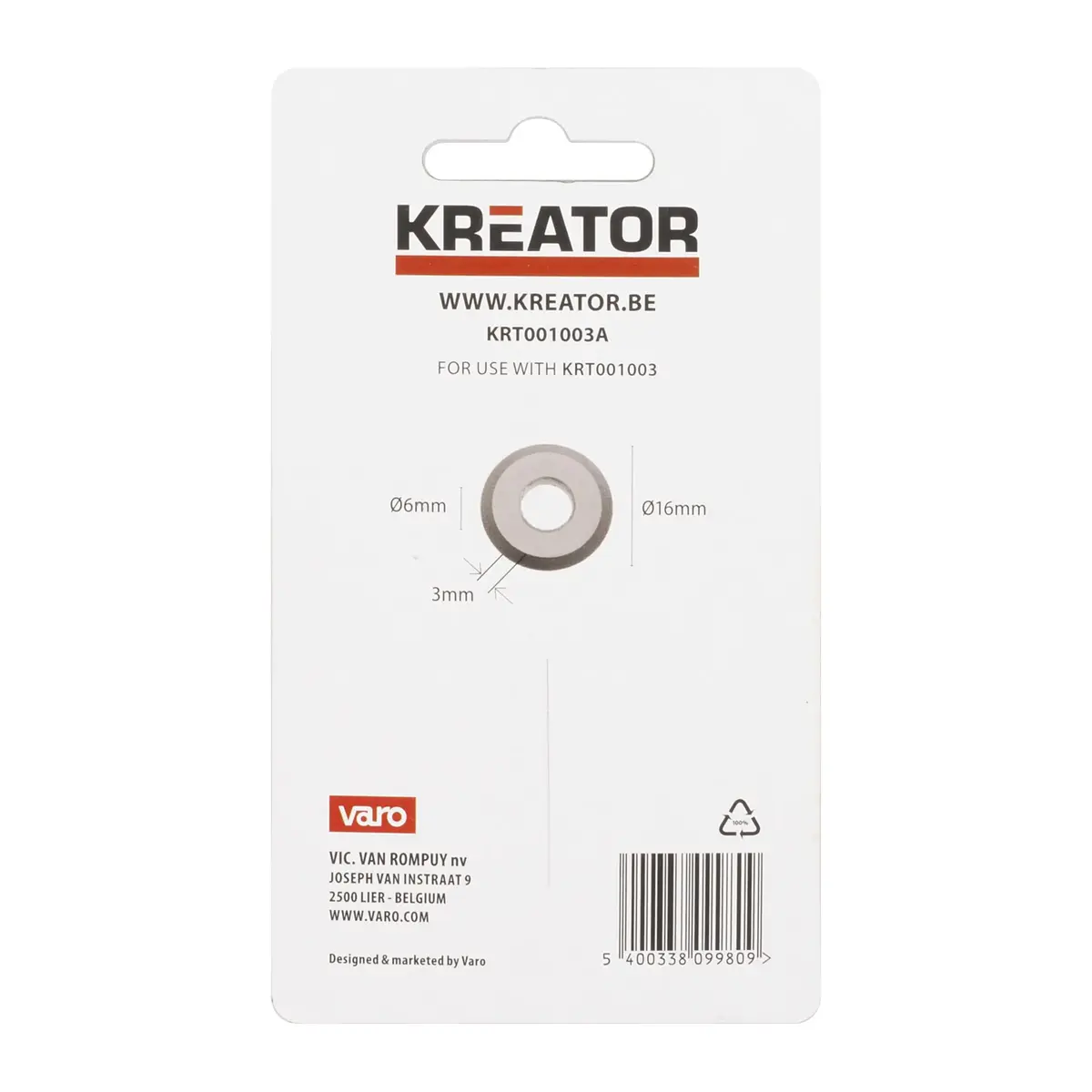 Griešanas disks flīžu griezējam KREATOR KRT001003A Ø16 mm Photo 5