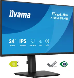 Monitor IIYAMA XB2491HS-B1 60.5 cm (23.8") 16:9 IPS with HDMI, DisplayPort and Built-in Speakers