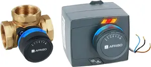 Trīsvirzienu maisīšanas vārsts Afriso ARV 385 ProClick DN32 RP1 1/4 ar elektrisko aktuatoru ARM 343 ProClick