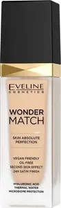 Liquid Face Foundation Eveline Wonder Match, shade 11 Almond, medium coverage