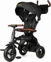 Трёхколёсный велосипед Qplay Rito Deluxe Rubber Black, модель 5680, чёрные резиновые колёса