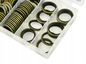 Metal-rubber washer set GEKO 150 pcs — mixed sizes for fastening and vibration damping