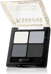 Палетка теней Eveline Quattro 4 оттенка 5,2 г компактная