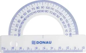 Транспортир Donau 10 см, 180°, прозрачный, модель 7071001PL-00