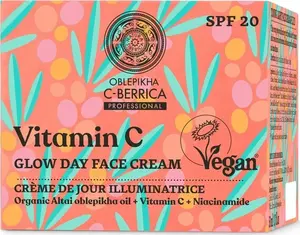 Sejas krēms Natura Siberica ar C vitamīnu un SPF20 filtru, 50 ml