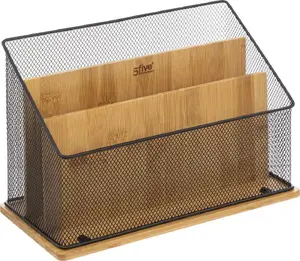 Desk Organizer 5_five model 181247 metal black industrial — pen and accessory holder