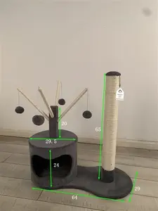Cat tree Sourcing HOPPY 65×30×68 cm — multi-level scratching post and resting platforms