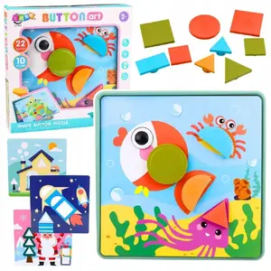 Educational Geometric Puzzle Set LEANToys Kreatywne 35 pieces — mosaic shapes for learning