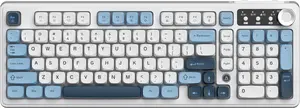 Wireless membrane keyboard Ajazz AF98 PLUS White — compact layout, white finish