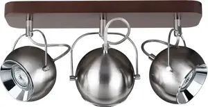 Потолочный накладной спот SPOT Light BALL WOOD 5131376 — хром с элементами из бука