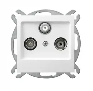 Antenna Outlet Socket Ospel AS RTV-DATA end, white, model GPA-GD/m/00