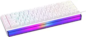 Mehāniskā vadu tastatūra Ajazz NK68 Red Switch balta USB-C