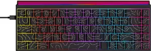 Mehāniskā vadu tastatūra Ajazz NK68 ar Red slēdžiem, 65% izkārtojums, melna, USB‑C