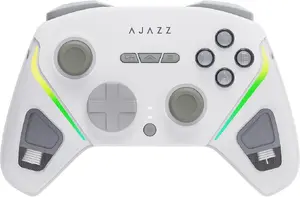 Wireless Gamepad Ajazz GP100 GP100-W — 2.4G / Bluetooth / USB, compatible with Nintendo Switch, PC, iOS, Android, RGB, White