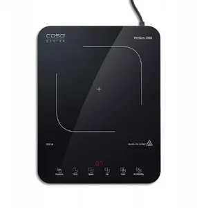 Caso ProSlim 2000 Induction Cooktop Single Burner Touch Control Timer Black 2000W