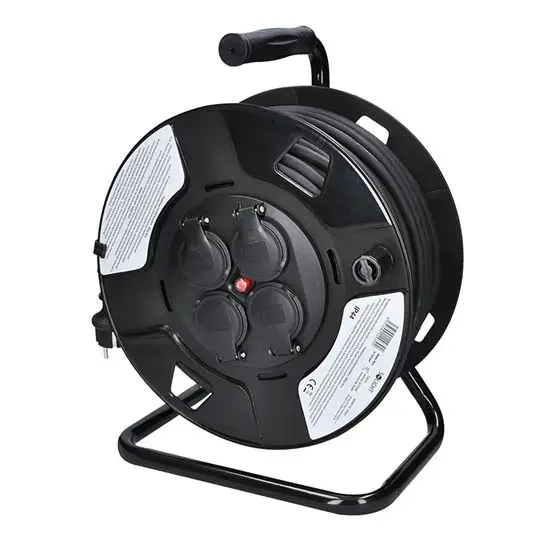 Solight PB34 cord reel — 4 AC outlets, 50 m Photo 3