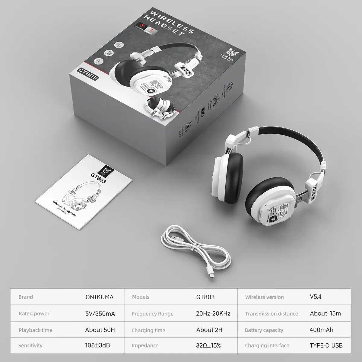 Игровая гарнитура Onikuma GT803 - проводная и беспроводная Photo 8